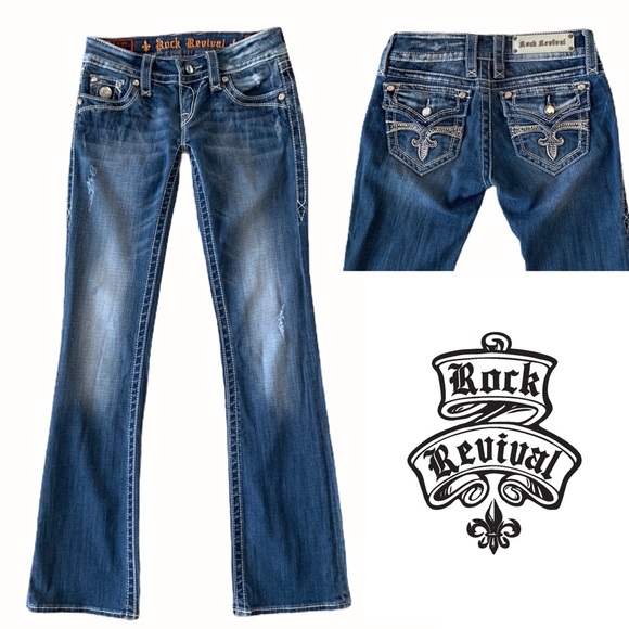 ROCK REVIVAL CELINE BOOT DISTRESSED JEAN